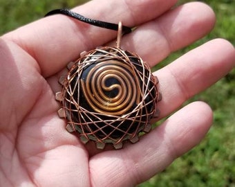 Steampunk Shungite Orgone Pendant