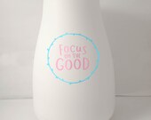 Focus On The Good Positive Message Essential Oil Diffuser Ultrasonic LED Colorful Night-Lighting Aromatherapy Yoga