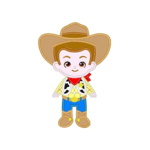Cowboy Boy applique machine embroidery design- 3 sizes 4x4&quot;, 5x7&quot;, 6x10&quot;