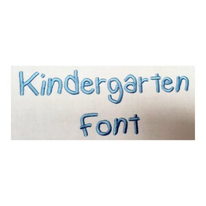 Kindergarten machine embroidery font- 1 Inch Size- BX file included