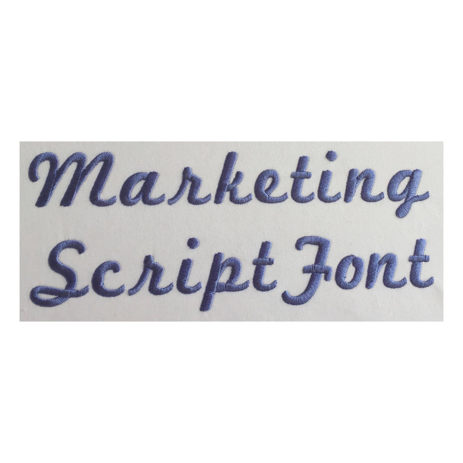 Marketing Script Machine Embroidery Font 1 Inch Size BX File Etsy
