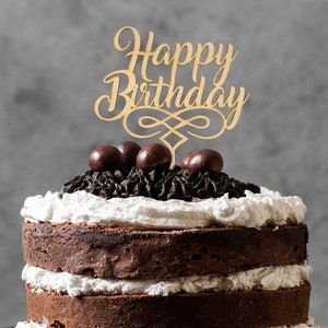 Happy Birthday Cake Topper, Birthday Decorations, Birthday Centerpieces ...