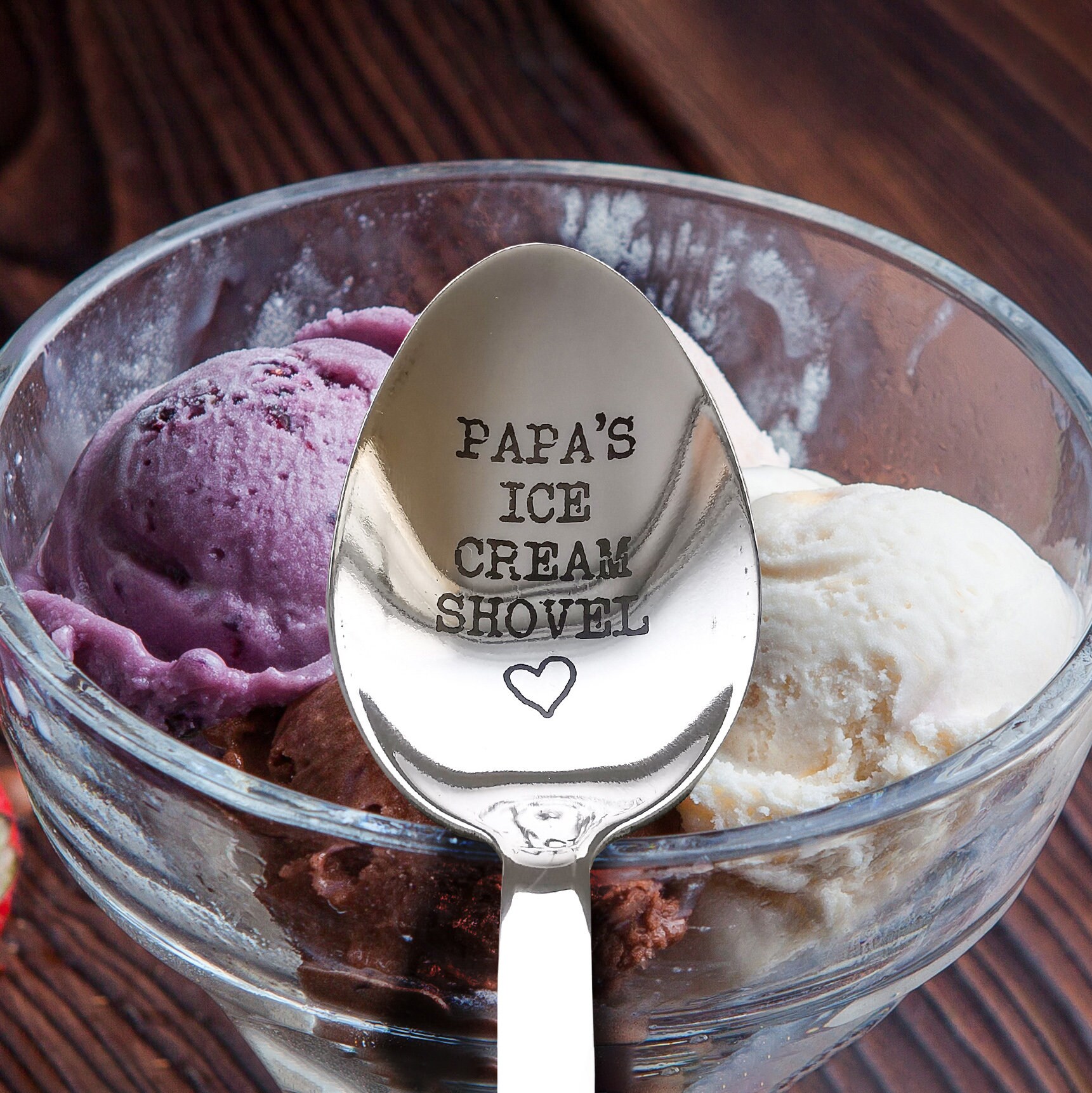 Eislöffel Für Papa – Edelstahl, Graviert, Lustiges Geschenk Für Vatertag & Geburtstag