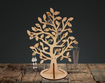 Albero per orecchini, portagioielli in legno, organizzatore di gioielli in legno, gioielli appesi, portagioielli, gioielli personalizzati, vassoio per gioielli, decorazioni per la casa