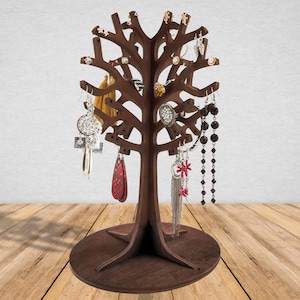 Wooden earring organize, Jewelry tree, Earring holder stand, 3D art earring tree, Jewelry stand, Earring display, Hanging earring