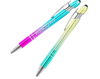 Personalized ballpoint pen | Metal ballpoint pen with engraving, available from 1 piece | Right-handed or left-handed | Stylus | Touch pen