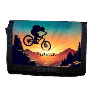 Kinder Geldbörse mit Name / Fahrrad / Geldbeutel / personalisierbar
