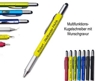 Gifts for Men | Multitool pen with engraving | 7 colors | Gift idea for men | Father's Day gift | World's best dad