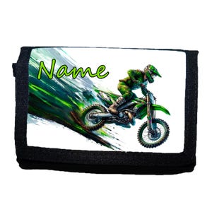 Kinder Geldbörse mit Name / Motocross / Geldbeutel / personalisierbar