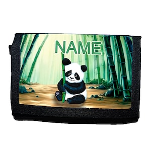 Kinder Geldbörse mit Name / Panda / Geldbeutel / Personalisierbar