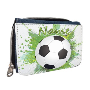Fußball Geldbörse mit Namen / Geldbeutel Portemonnaie / personalisierbar / für Kinder / Geschenk zur Einschulung Schultüte Geldgeschenk