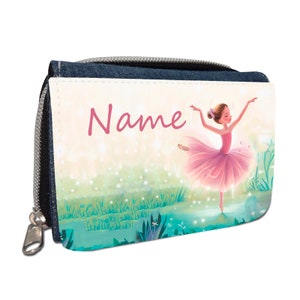 Ballerina Geldbörse mit Namen / Geldbeutel Portemonnaie / personalisierbar / für Kinder / Geschenk zur Einschulung Schultüte Geldgeschenk