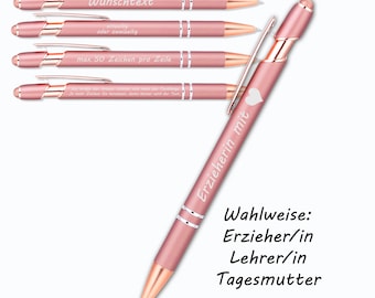 Farewell gift for a preschool teacher | Gift for a teacher | Gift idea for a daycare provider | Rose gold ballpoint pen with engraving, available from 1 piece