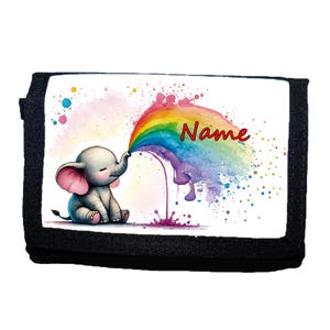 Kinder Geldbörse mit Name / Elefant / Geldbeutel / personalisierbar