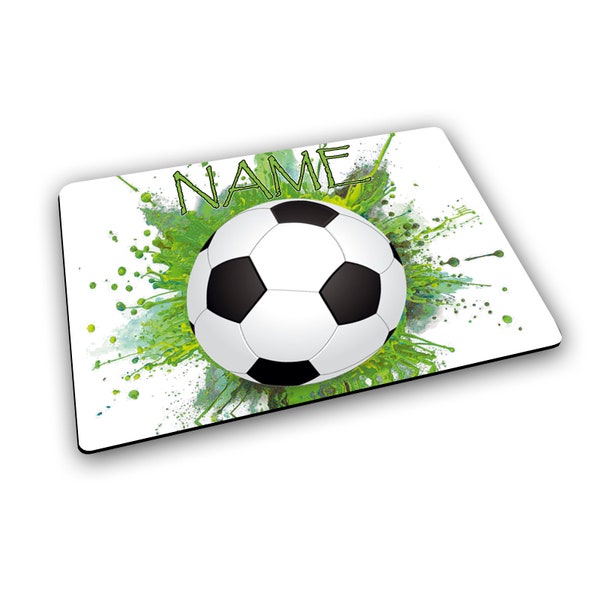 Platzset mit Name / Fußball / Personalisierbar / Personalisiert / Tischset Kinder