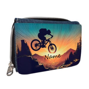 Fahrrad Geldbörse mit Namen / Geldbeutel Portemonnaie / personalisierbar / Kinder / Geschenk zur Einschulung Schultüte Geldgeschenk