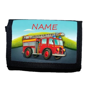 Kinder Geldbörse mit Name / Feuerwehr / Geldbeutel / Personalisierbar