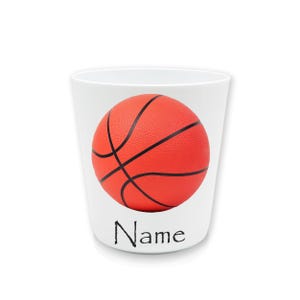 Basketball Zahnputzbecher Kunststoff m. Name | Kinder Trinkbecher personalisiert | Zähneputzen | Kinderbecher | Kunststoffbecher BPA frei