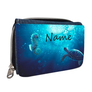 Schildkröte Geldbörse mit Namen / Geldbeutel Portemonnaie / personalisierbar / für Kinder / Geschenk zur Einschulung Schultüte Geldgeschenk