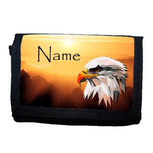 Kinder Geldbörse mit Name / Adler / Geldbeutel / Personalisierbar