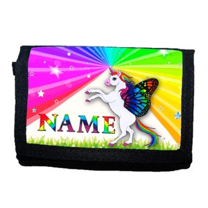 Kinder Geldbörse mit Name / Einhorn / Geldbeutel / Personalisierbar