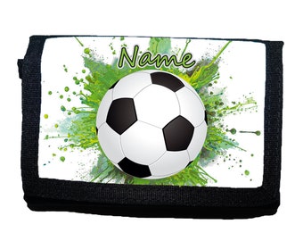 Kinder Geldbörse mit Name / Fußball / Geldbeutel / Personalisierbar