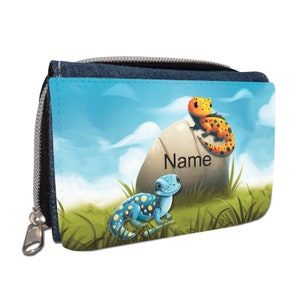 Salamander Geldbörse mit Namen / Geldbeutel Portemonnaie / personalisierbar / für Kinder / Geschenk zur Einschulung Schultüte Geldgeschenk