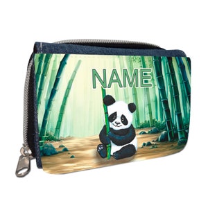 Panda Geldbörse mit Namen / Geldbeutel Portemonnaie / personalisierbar / Kinder / Geschenk zur Einschulung Schultüte Geldgeschenk