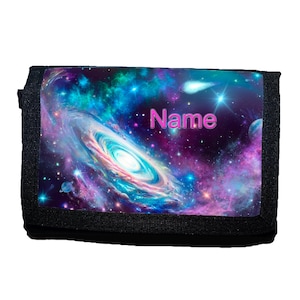 Kinder Geldbörse mit Name / Galaxie / Geldbeutel / personalisierbar
