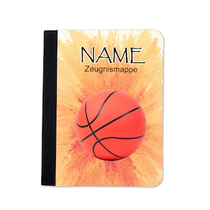Basketball Zeugnismappe personalisiert | Zeugnismappe | Zeugnismappe mit Namen | Urkundenmappe Basketball