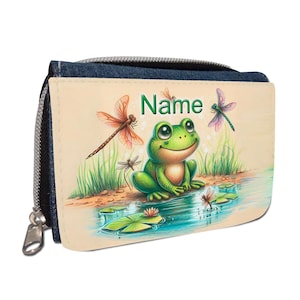 Frosch Geldbörse mit Namen / Geldbeutel Portemonnaie / personalisierbar / Kinder / Geschenk zur Einschulung Schultüte Geldgeschenk