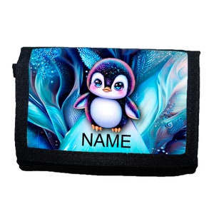 Kinder Geldbörse mit Name / Pinguin / Geldbeutel / Personalisierbar