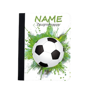 Fußball Zeugnismappe personalisiert | Zeugnismappe Jungen | Zeugnismappe mit Namen | Urkundenmappe Fussball