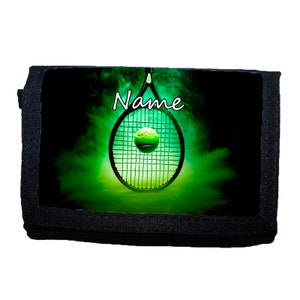 Kinder Geldbörse mit Name / Tennis / Geldbeutel / Personalisierbar