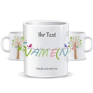 Tasse mit Namen und Wunschtext | personalisierte Tasse als Danke , Gute Besserung, zum Geburtstag, Weihnachten, Abschied