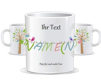 Cup with name and desired text | Personalized cup as a thank you, get well soon, birthday, Christmas, farewell