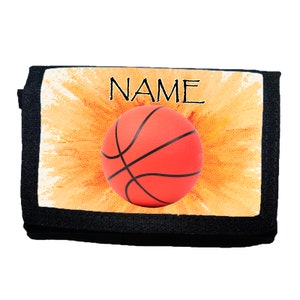 Kinder Geldbörse mit Name / Basketball / Geldbeutel / Personalisierbar