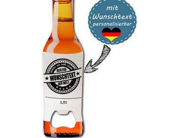 Bottle opener with "Best Dad in the World" or other custom text | Father's Day gift idea | Gift for grandpa, uncle, godfather, brother, etc.