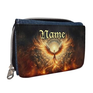 Phönix Geldbörse mit Namen / Geldbeutel Portemonnaie / personalisierbar / Kinder / Geschenk zur Einschulung Schultüte Geldgeschenk