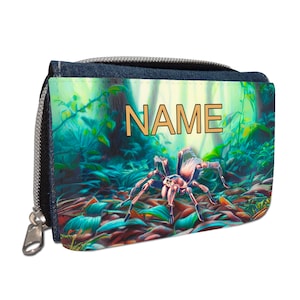 Spinne Geldbörse mit Namen / Geldbeutel Portemonnaie / personalisierbar / für Kinder / Geschenk zur Einschulung Schultüte Geldgeschenk
