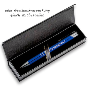 Kugelschreiber personalisiert Metall Kugelschreiber mit Gravur ab 1 Stück 12 versch. Farben Rechtshänder oder Linkshänder Ersatzmiene Bild 8