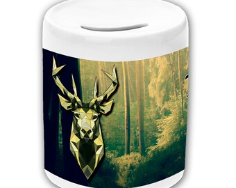 Money box motif deer with name / personalizable / money box / piggy bank