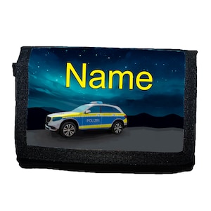 Kinder Geldbörse mit Name / Polizei / Geldbeutel / Personalisierbar