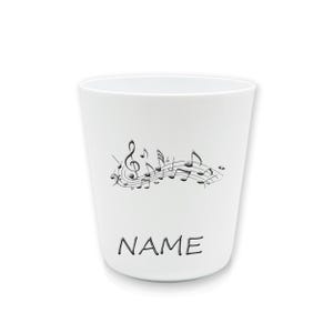 Melodie Zahnputzbecher Kunststoff m. Name | Kinder Trinkbecher personalisiert | Zähneputzen | Kinderbecher | Kunststoffbecher BPA frei