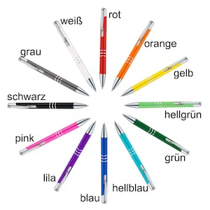 50 Stück Metall Kugelschreiber In 26 Farben Wahl Inkl