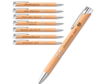 Farewell gift for a midwife with heart | Gift for a midwife | Gift idea for a midwife | Wooden ballpoint pen with engraving | Bamboo