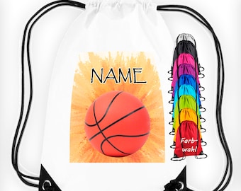 Turnbeutel personalisiert Basketball | Turnbeutel mit Name | verschiedene Farben