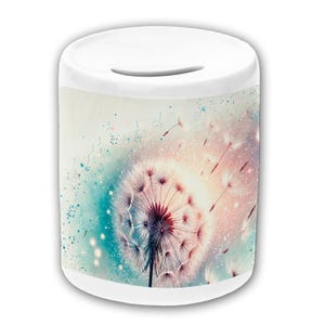 Spardose Motiv Pusteblume mit Name / personalisierbar / Sparbüchse / Sparschwein