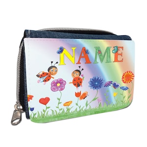 Marienkäfer Geldbörse mit Namen / Geldbeutel Portemonnaie / Personalisierbar / für Kinder / Geschenk zur Einschulung Schultüte Geldgeschenk
