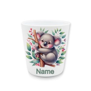 Koala Zahnputzbecher Kunststoff m. Name | Kinder Trinkbecher personalisiert | Zähneputzen | Kinderbecher | Kunststoffbecher BPA frei